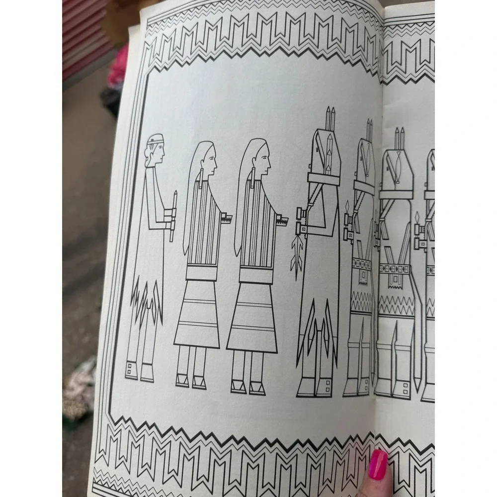 Vintage 1975 The Navajo Design Book Donna Greenlee First‎ Printing Coloring Book